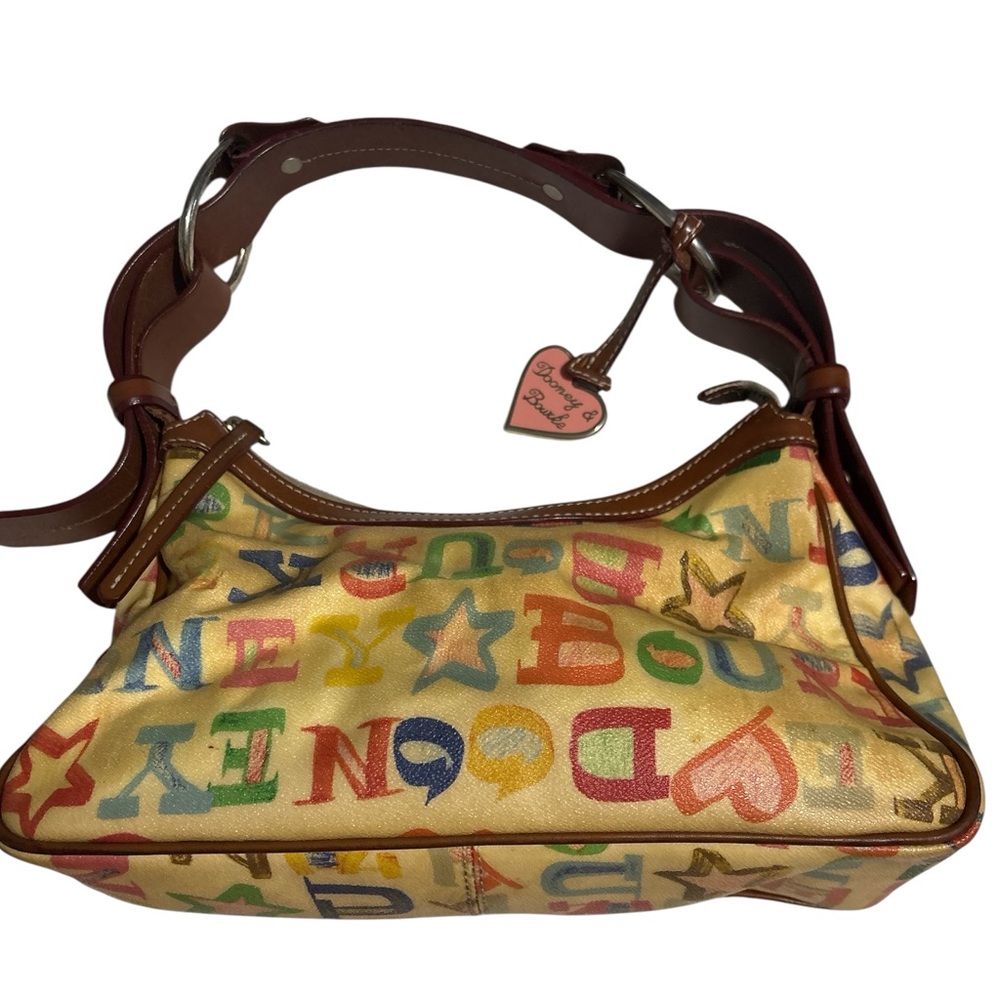 Dooney & Bourke Coated Rainbow Doodle Graffiti Y2K, Boho Handbag Purse Tote 👜 - Picture 14 of 16